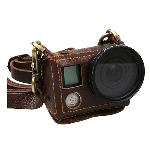 Gopro Hero4 Litchi Texture Genuine Leather Protective Case