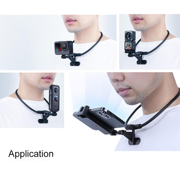 Neck Phone Camera Holder with Clamp - Hands-free & Extended