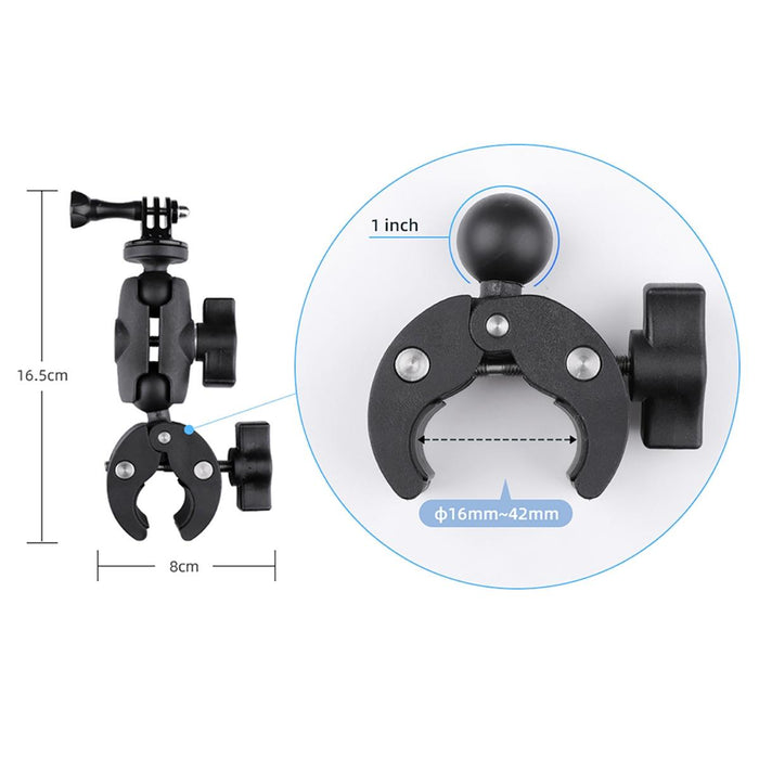 360 Rotation Adjustable Action Camera Clamp Plier Base