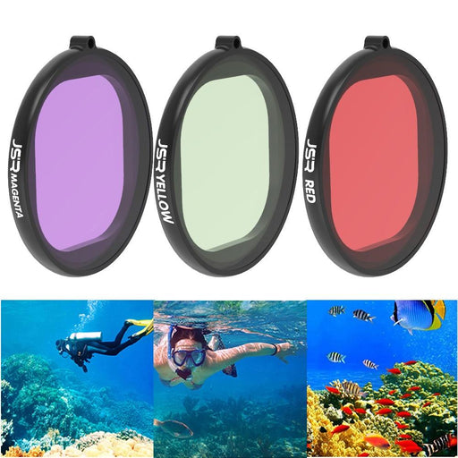 Round Housing Diving 3 In 1 Lens Filter For Gopro Hero8