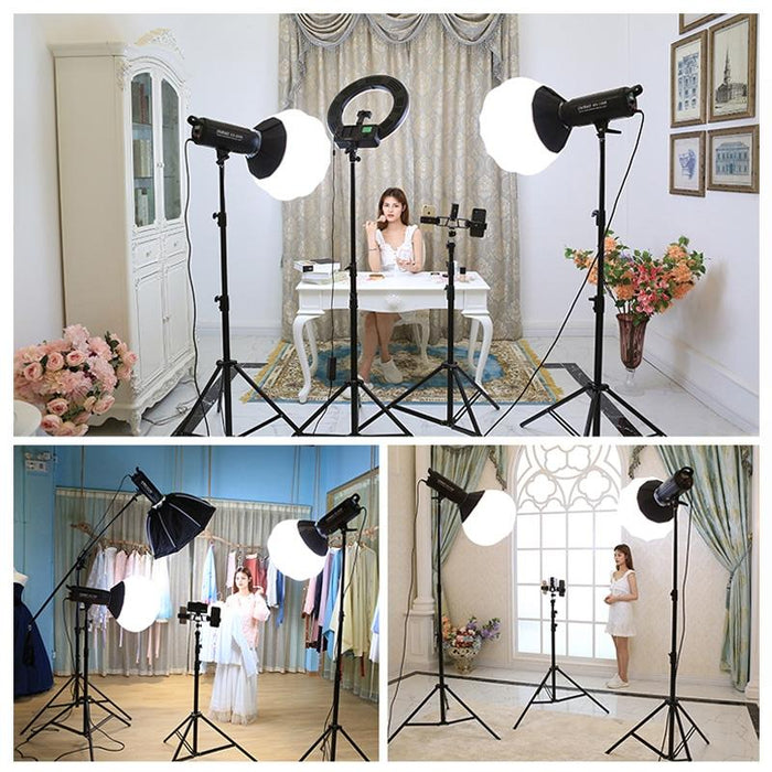 2.2M Height Professional Photography Metal Lighting Stand Holder For Studio Flash Light