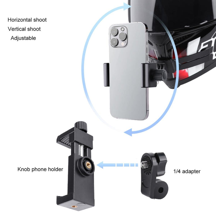 Foldable Bending Action Camera Phone Helmet Mount Kit