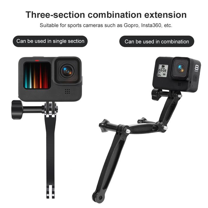 Joint Aluminum Extension Arm Grip Extender For Gopro Hero12