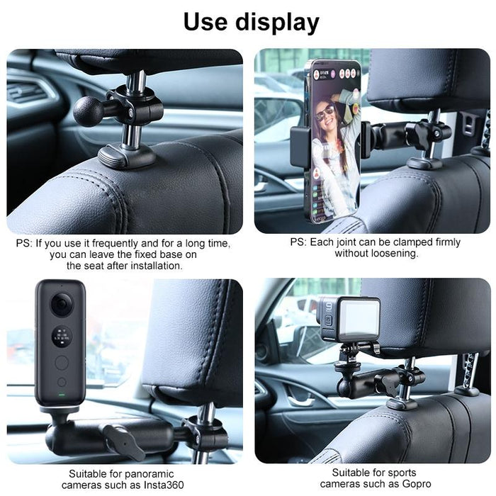 21mm Ballhead Car Front Seat Handlebar Mount Holder