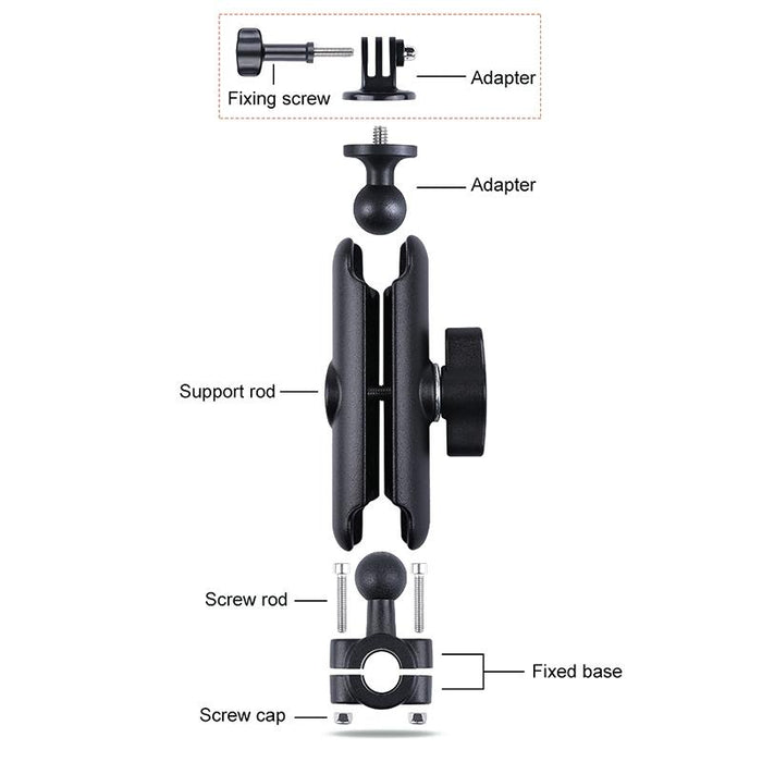 21mm Ballhead Car Front Seat Handlebar Mount Holder