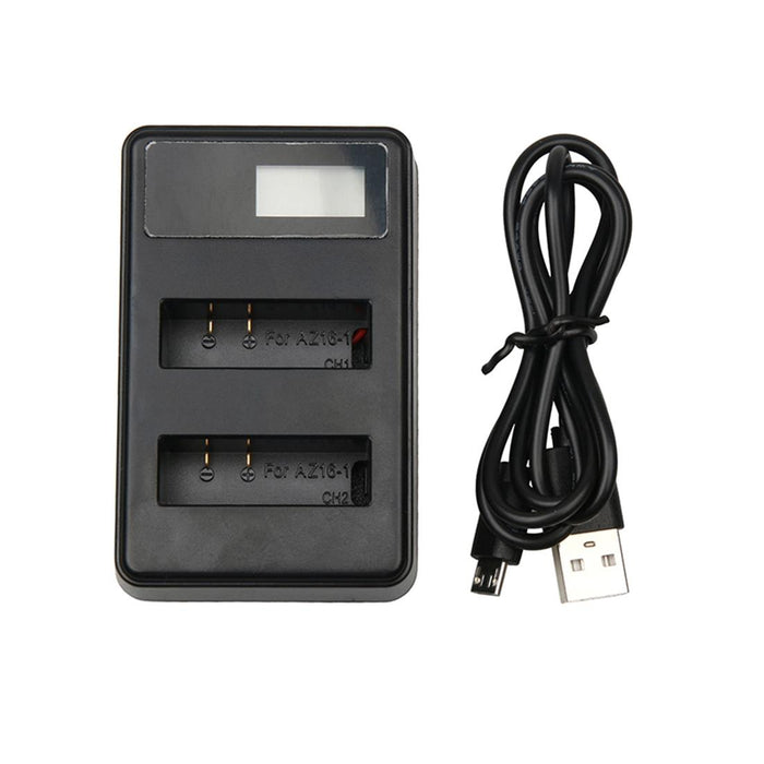 Lcd Screen Dual Batteries Charger With Usb Cable For Xiaoyi