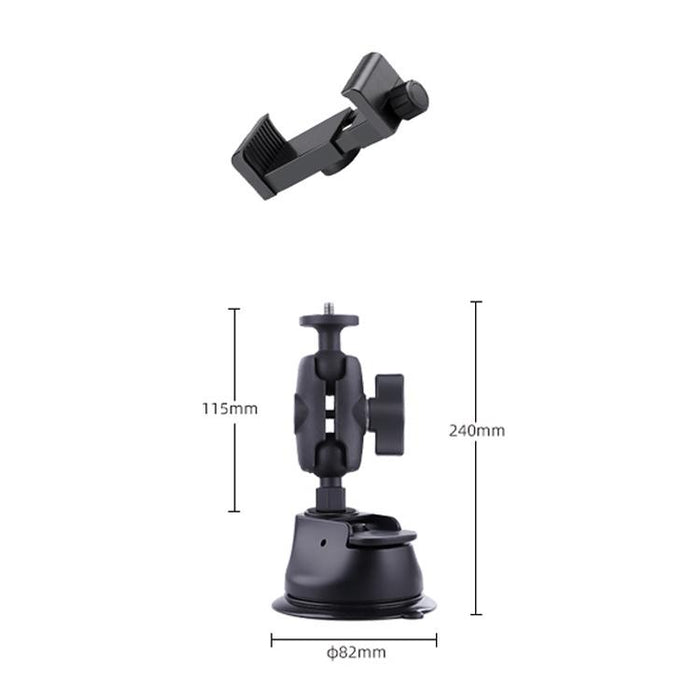 Single Suction Cup Arm Phone Mount with Connecting Rod