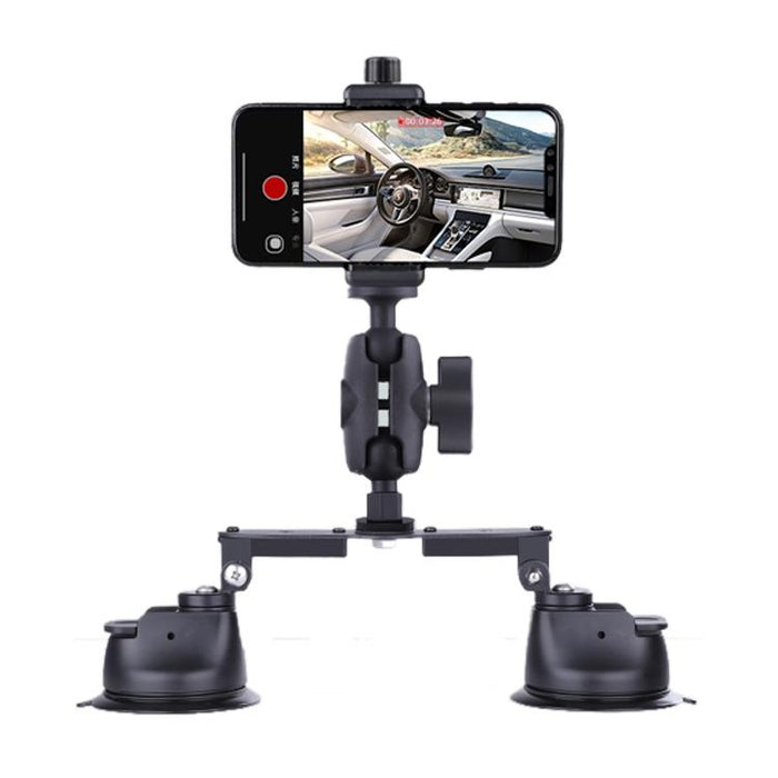 Arm Phone Clamp Mount Dual-leg Suction Cup Connecting Rod