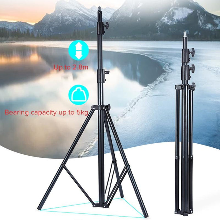 2.8M Height Professional Photography Metal Lighting Stand Holder For Studio Flash Light