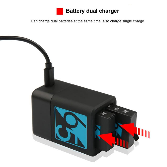 Dual Battery Charger With Usb c Cable For Gopro Hero6/5