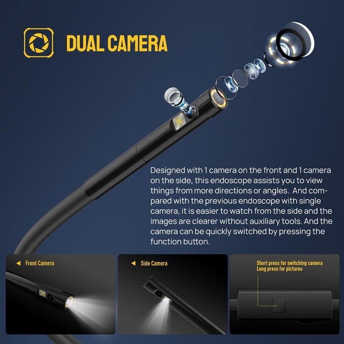 Ulefone Endoscope E2 Ip67 Waterproof Digital Endoscope For Ulefone Armor 9 / 9E / Power Armor 13 / 16 Pro / 18T / Armor Pad Black