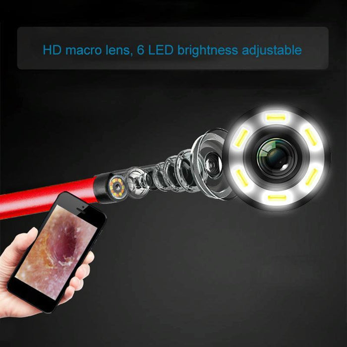 2 In 1 Usb Hd Visual Earwax Clean Tool Endoscope Borescope With Led Lights & Wifi Cable Length 2M