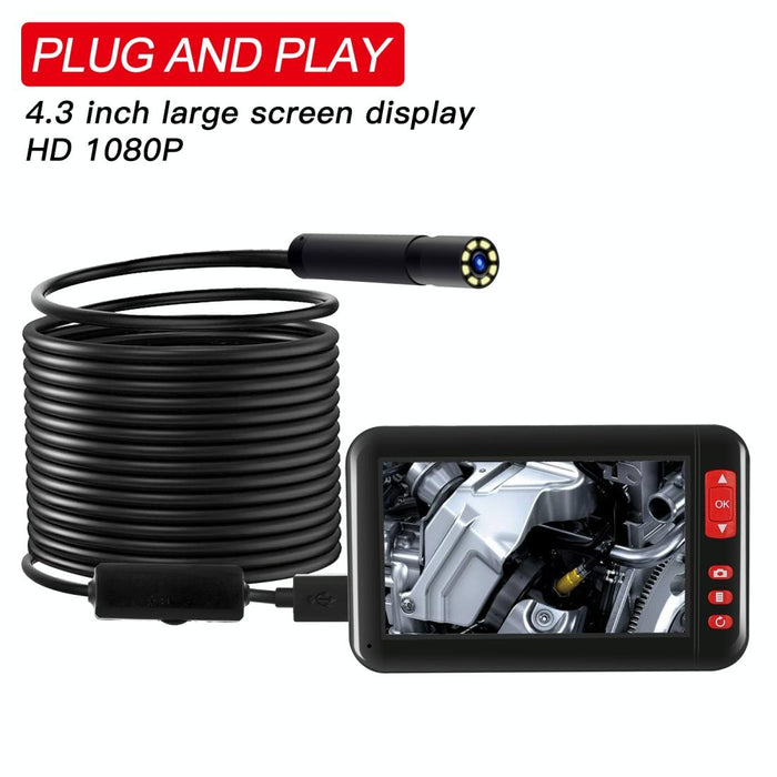 4.3 Inch Screen Display Hd1080P Inspection Endoscope With 8 Leds Length 2M Lens Diameter 8Mm Mild Line