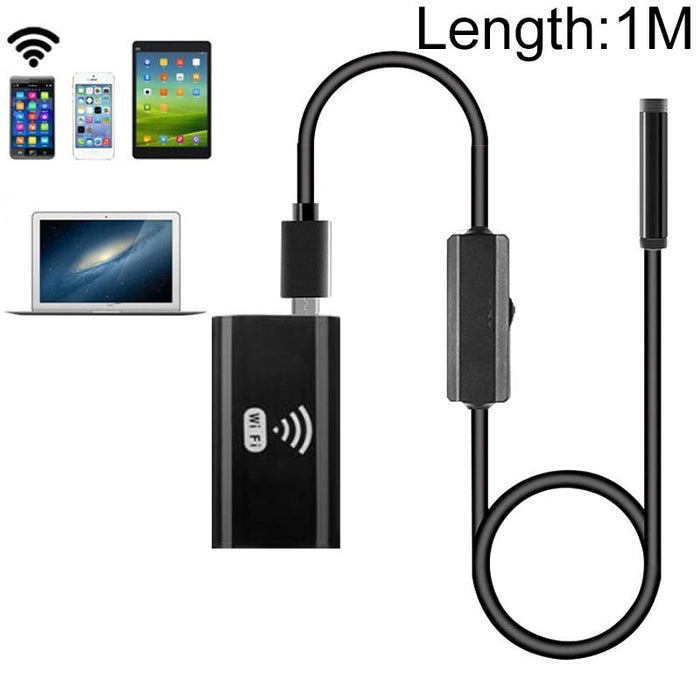 F99 Hd Mobile Phone Endoscope 8Mm Waterproof Pipe Endoscope Wifi Version Flexible Cord Length 1M Black