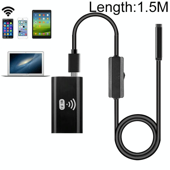 F99 Hd Mobile Phone Endoscope 8Mm Waterproof Pipe Endoscope Wifi Version Flexible Cord Length 1.5M Black