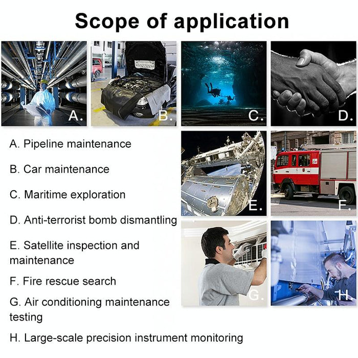 F99 Hd Mobile Phone Endoscope 8Mm Waterproof Pipe Endoscope Wifi Version Flexible Cord Length 2M Black