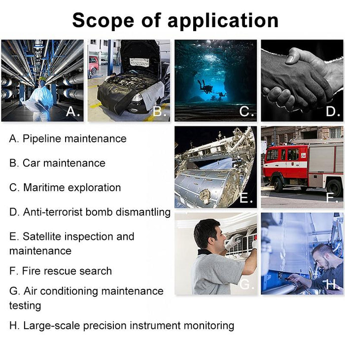 Hd Mobile Phone Endoscope 8Mm Waterproof Pipe Endoscope Wifi Version Hardwire Length 1M Black