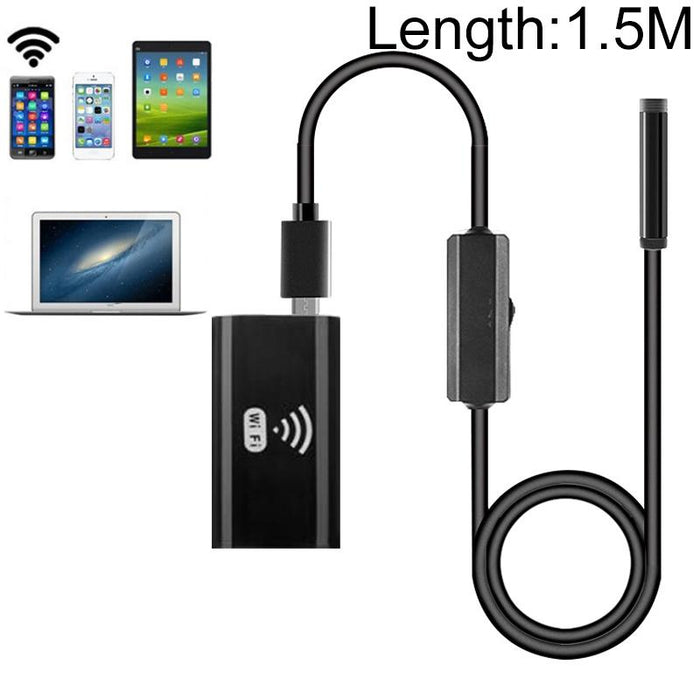 F99 Hd Mobile Phone Endoscope 8Mm Waterproof Pipe Endoscope Wifi Version Hardwire Length 1.5M Black