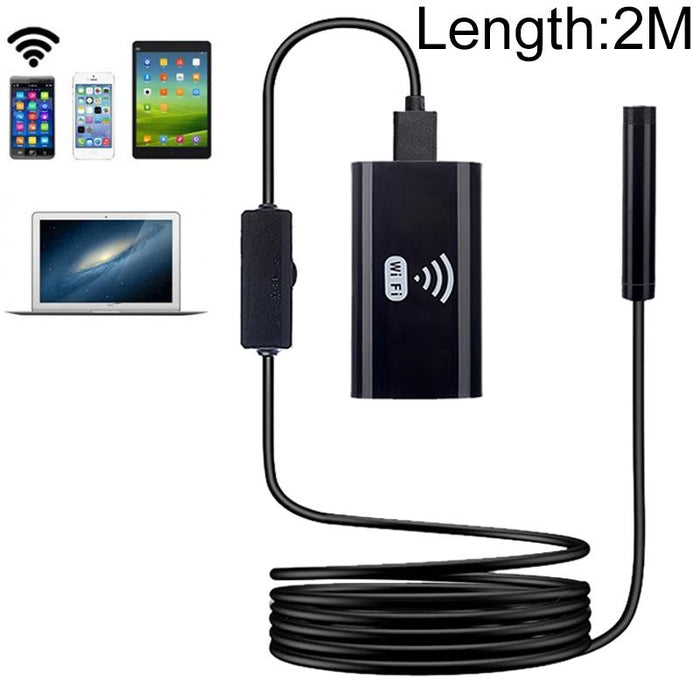F99 Hd Mobile Phone Endoscope 8Mm Waterproof Pipe Endoscope Wifi Version Hardwire Length 2M Black