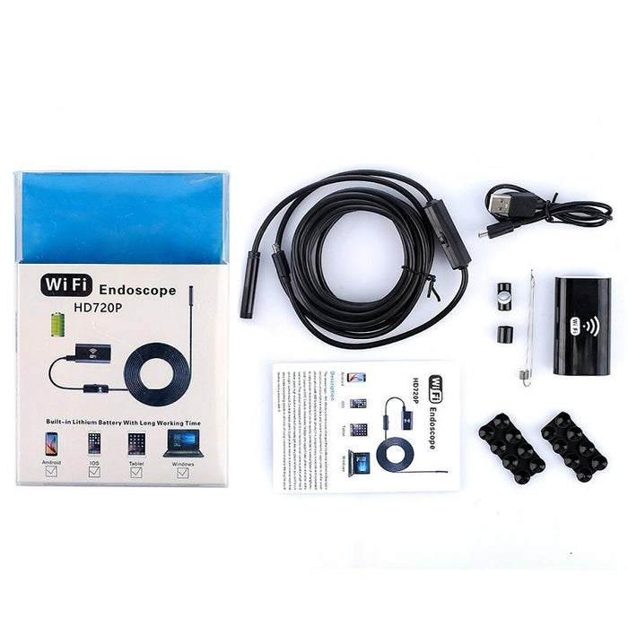 F99 Hd Mobile Phone Endoscope 8Mm Waterproof Pipe Endoscope Wifi Version Hardwire Length 10M Black
