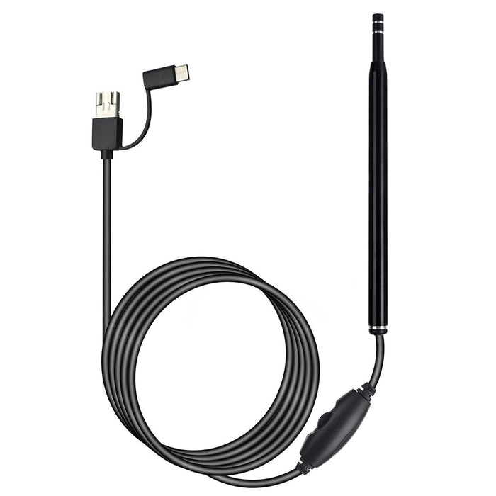 5.5Mm Home Otoscope Three-In-One Ear Endoscope 30W Hd Otoscope Visual Ear Picking Otoscope Black