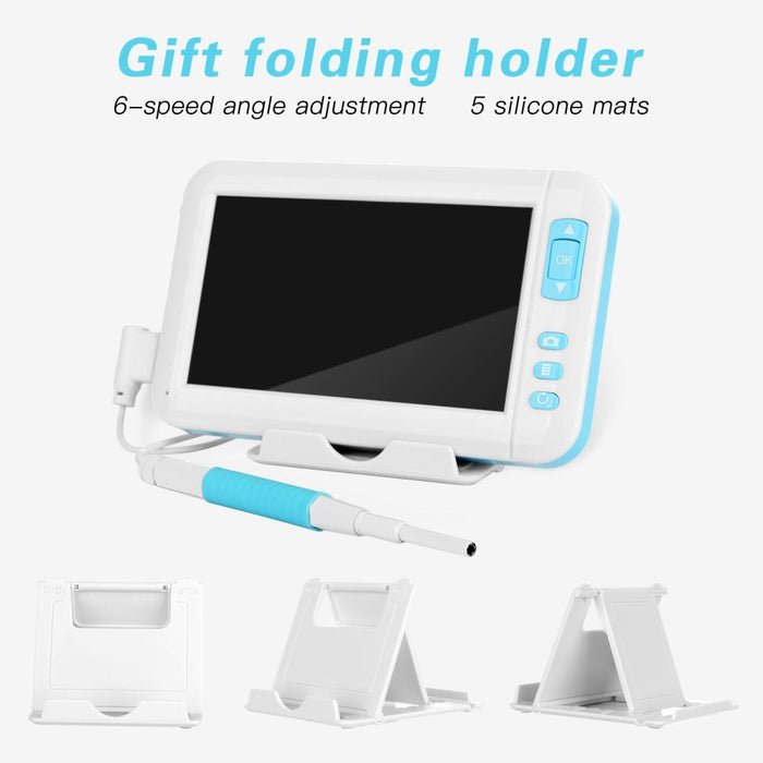 C01 4.3 Inch Screen Display Hd1080P Visual Earspoon Endoscope With 6 Leds Diameter 3.9Mm