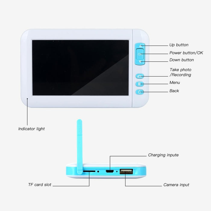 C01 4.3 Inch Screen Display Hd1080P Visual Earspoon Endoscope With 6 Leds Diameter 3.9Mm