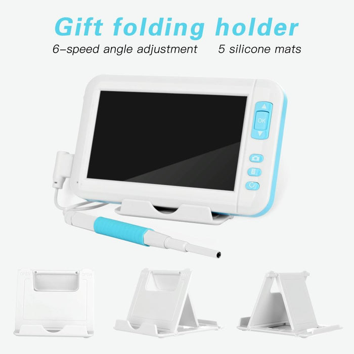 C01 4.3 Inch Screen Display Hd1080P Visual Earspoon Endoscope With 6 Leds Diameter 5.5Mm