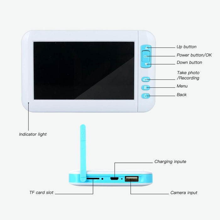 C01 4.3 Inch Screen Display Hd1080P Visual Earspoon Endoscope With 6 Leds Diameter 5.5Mm