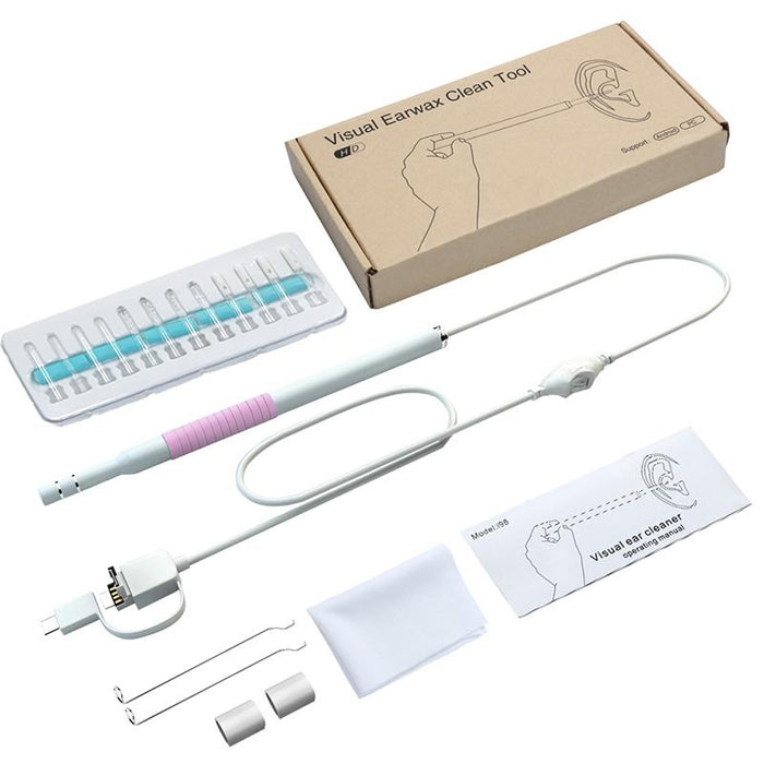 I98 1.3 Million Hd Visual Earwax Clean Tool Endoscope Borescope With 6 Leds Lens Diameter 5.5Mm