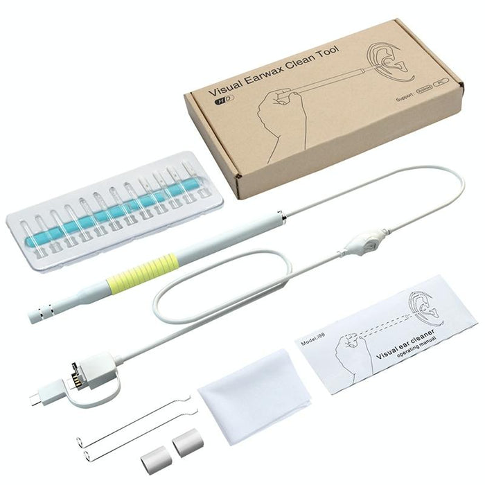 I98 1.3 Million Hd Visual Earwax Clean Tool Endoscope Borescope With 6 Leds Lens Diameter 5.5Mm