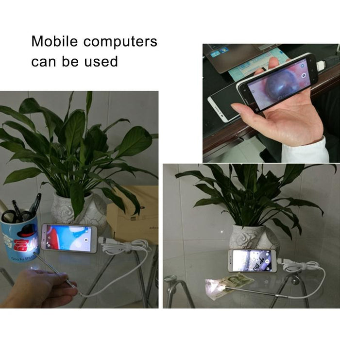 0.3 Million Usb Digital Microscope With 6 Leds Lens Diameter 4.9Mm
