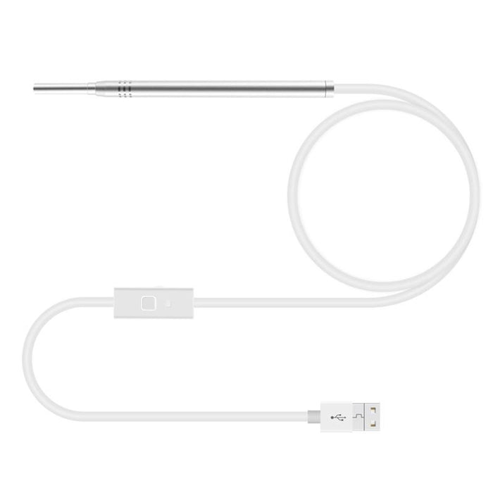 1Mp Hd Visual Ear Nose Tooth Endoscope Borescope With 6 Leds Lens Diameter 3.9Mm Silver