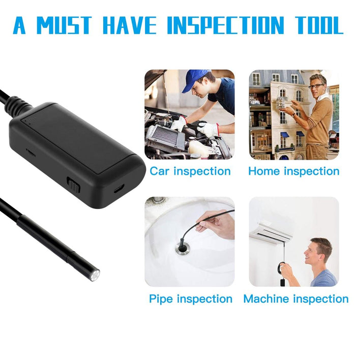 F220 5.5Mm Hd 5.0Mp Wifi Endoscope Inspection Camera With 6 Leds Length 2M