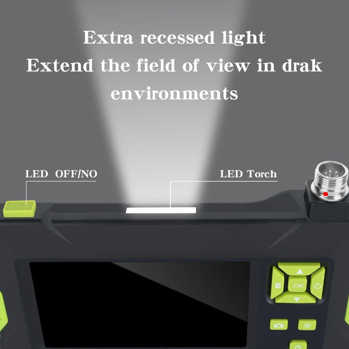 5.5Mm Iwaterproof 4.3 Inch Hd Portable Endoscope Hard Cable Industrial Endoscope Cable Length 2M