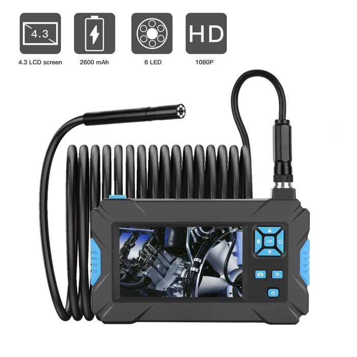 P30 5.5Mm Ip67 Waterproof 4.3 Inch Hd Portable Endoscope Hard Cable Industrial Endoscope Cable Length 5M