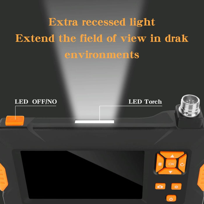 8Mm Iwaterproof 4.3 Inch Hd Portable Endoscope Snake Tube Industrial Endoscope Cable Length 3M