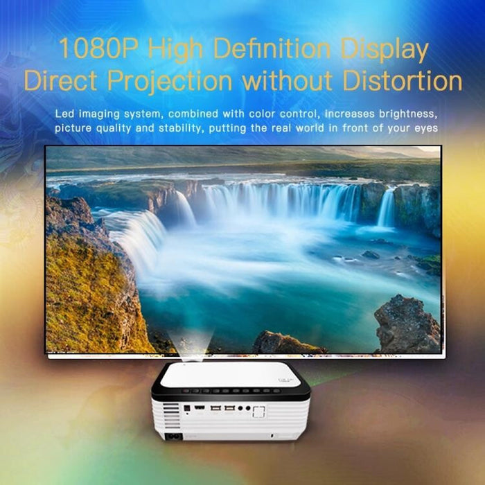 L6 5 Inch 200 Ansi Lumens 1920 X 1080P Hd Smart Projector Supports 1 X Av / 1 X Vga / 1X Hdmi / 2 X Usb Normal Version