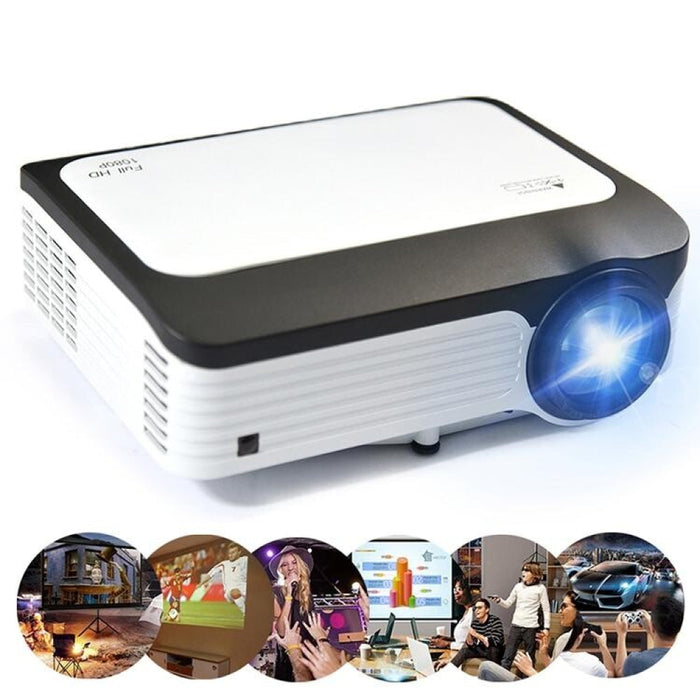 L6 5 Inch 200 Ansi Lumens 1920 X 1080P Hd Smart Projector Supports 1 X Av / 1 X Vga / 1X Hdmi / 2 X Usb Normal Version