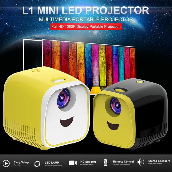 L1 Children Projector Mini Led Portable Home Speaker Projector