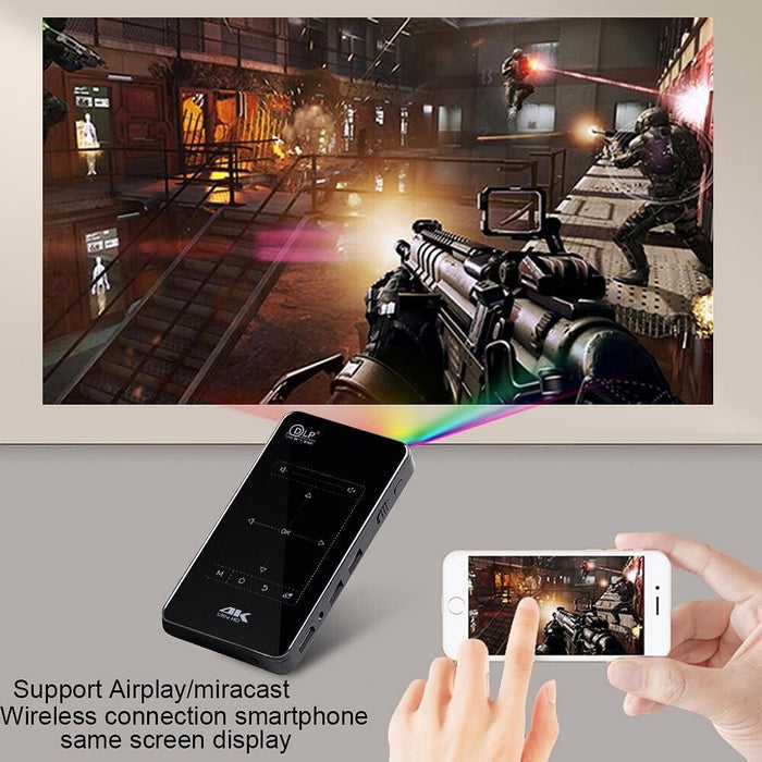 P09 Portable 4K Ultra Hd Dlp Mini Smart Projector With Infrared Remote Control