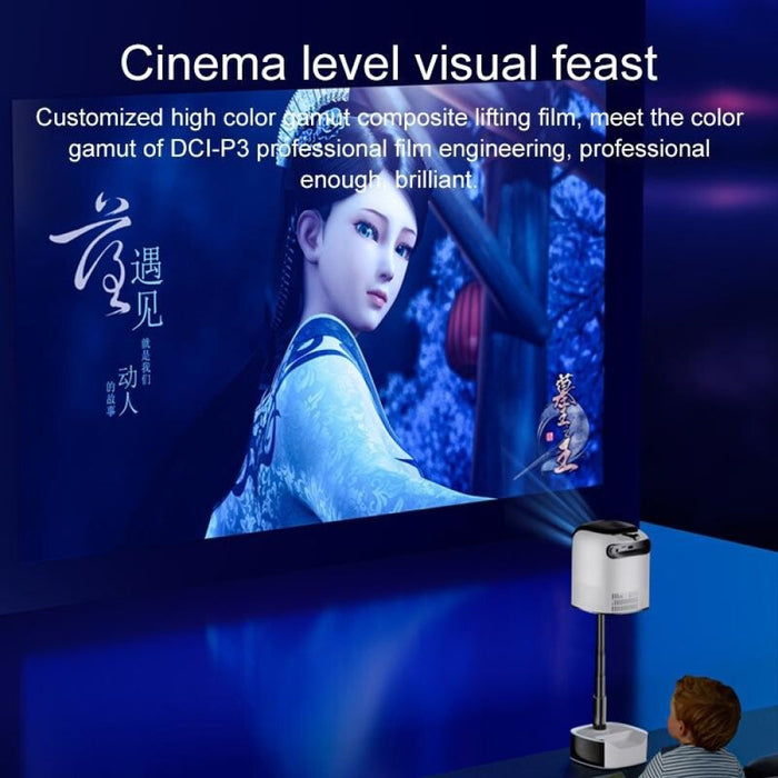 Ts-1 1080P Android System Hd Convenient Integrated Lift Smart Projector Grey