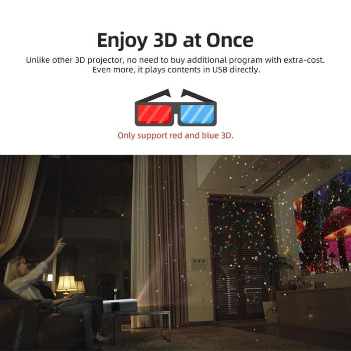 U001 4K 18000 Lumens Portable Home Theater Led Hd Digital Projector