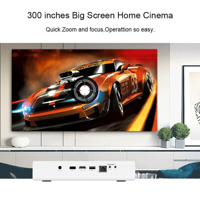 V6 3800 Lumens Android 6.0 3D Smart Dlp Projector 2Gb + 32Gb Supports Dual Band Wifi / Bluetooth / Hdmi / Tf Card / Rj45