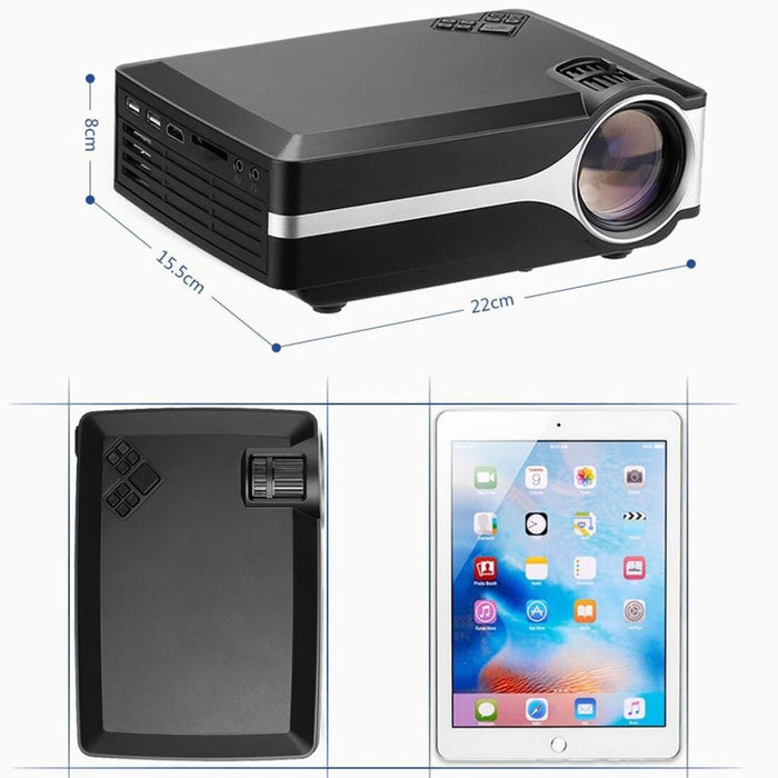 L1 80 Lumens 4 Inch Lcd Technology Hd 800*480 Pixel Projector Vga Hdmi Black