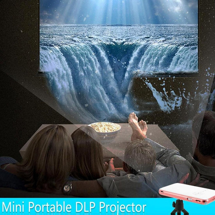 Dl-S6 + 1000 Lumens 854X480 Smart Mini Projector Rk3128 Cpu 1Gb + 32Gb Android 4.4 Bluetooth Wifi Hdmi Rose Gold