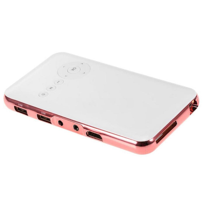 Dl-S6 + 1000 Lumens 854X480 Smart Mini Projector Rk3128 Cpu 1Gb + 32Gb Android 4.4 Bluetooth Wifi Hdmi Rose Gold