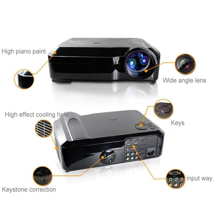 L3 300 Ansi Lumens 5.8 Inch Lcd Technology Hd 1280 X 768 Pixel Projector With Remote Control Vga Hdmi Black