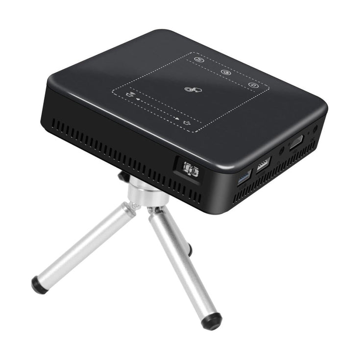 Dl-S10 120 Ansi Lumens 854X480 Smart Mini Projector Rk3328 Arm Cortex-A53 Quad Core 1.5Ghz Cpu 2Gb + 16Gb Android 7.1.2 Bluetooth Wifi Hdmi Black