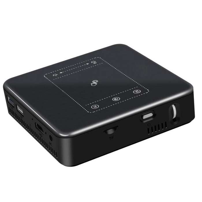 Dl-S10 120 Ansi Lumens 854X480 Smart Mini Projector Rk3328 Arm Cortex-A53 Quad Core 1.5Ghz Cpu 2Gb + 16Gb Android 7.1.2 Bluetooth Wifi Hdmi Black